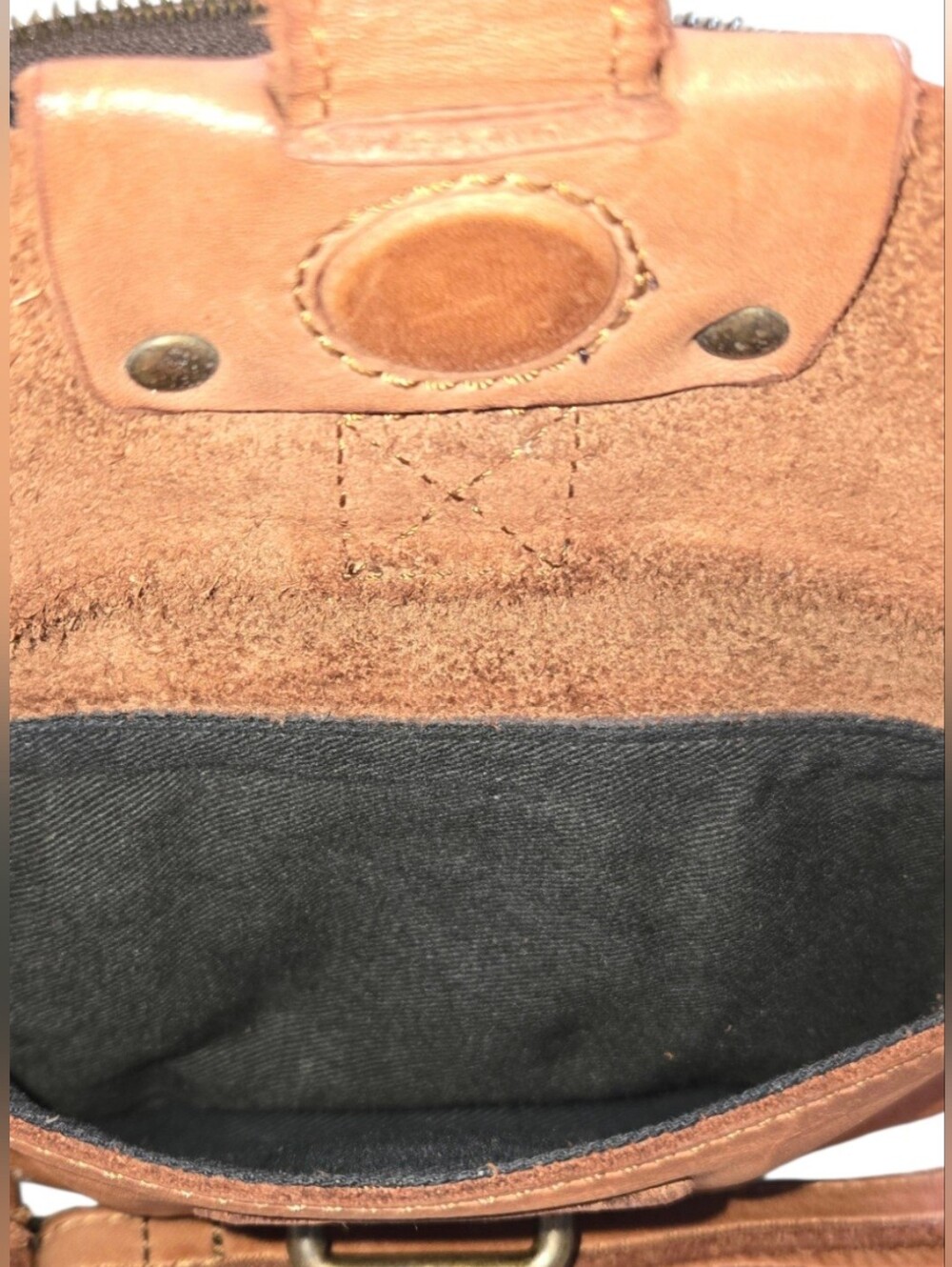 Harbour 2nd Luna Cognac Brown Leather Crossbody Bag - EUC - Picture 13 of 14